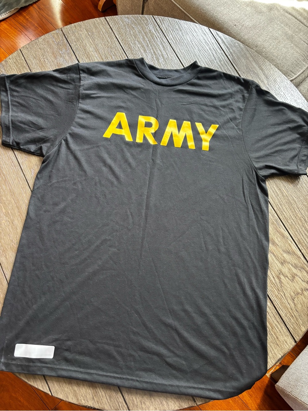 ARMY Black T‑Shirt with Yellow Logo